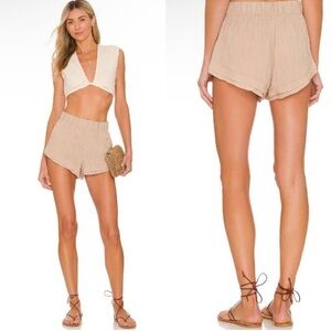 NWT Free People Movement Women Let's Go Out Shorts Khaki Small